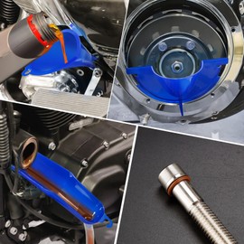 Bravema - Kit de herramientas de embudo de aceite, embudo de aceite de caja primaria para motocicleta, embudo de llenado de cárter, embudo de filtro de aceite sin goteo, apto para Harley Touring
