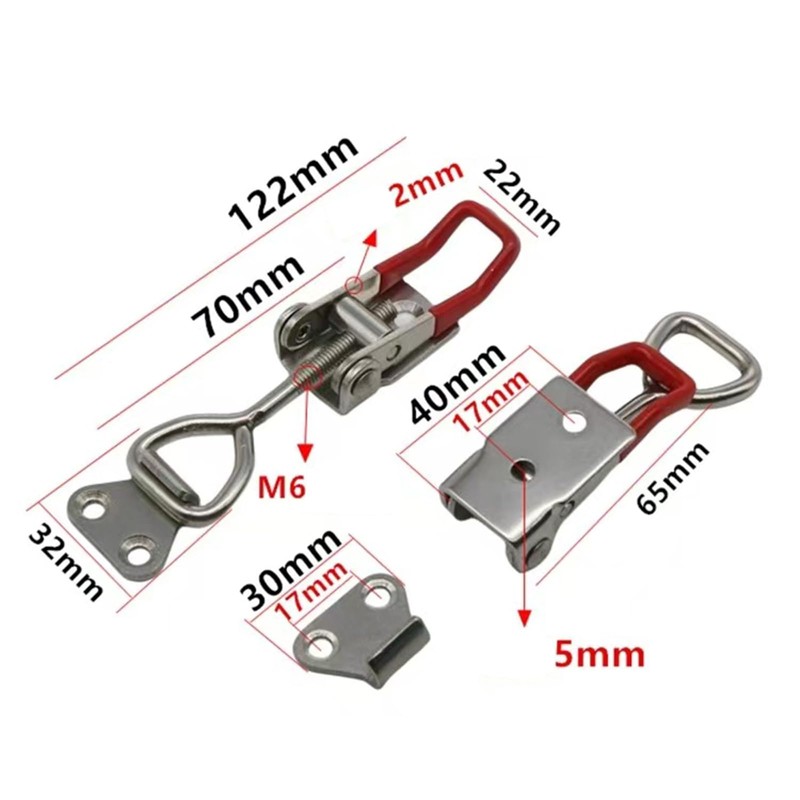 3PCS Adjustable Toggle Clamp,Toggle Latch Unlockable,Quick Release Pull Latch Tools,Stainless