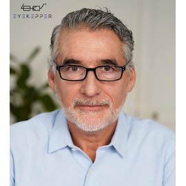 Eyekepper Klassische Qualitätslesebrille rechteckige Fassung mit Federscharnier in Schwarz +3.00
