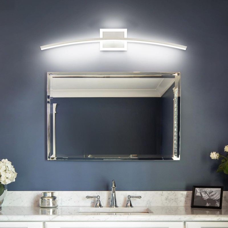 PRESDE 32inch LED Bathroom Light Fixtures Over Mirror Modern Brushed