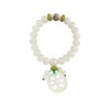 Caiyao White Jade Natural Bodhi Root Lotus bracelet 108 Mala