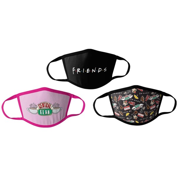 Friends TV Show Kids Cloth Face Masks Pack of 3 Multipack Washable Reusable Non-Medical