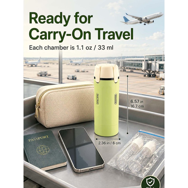 4 in 1 Travel Dispenser Bottle, TSA Approved Leak Proof
