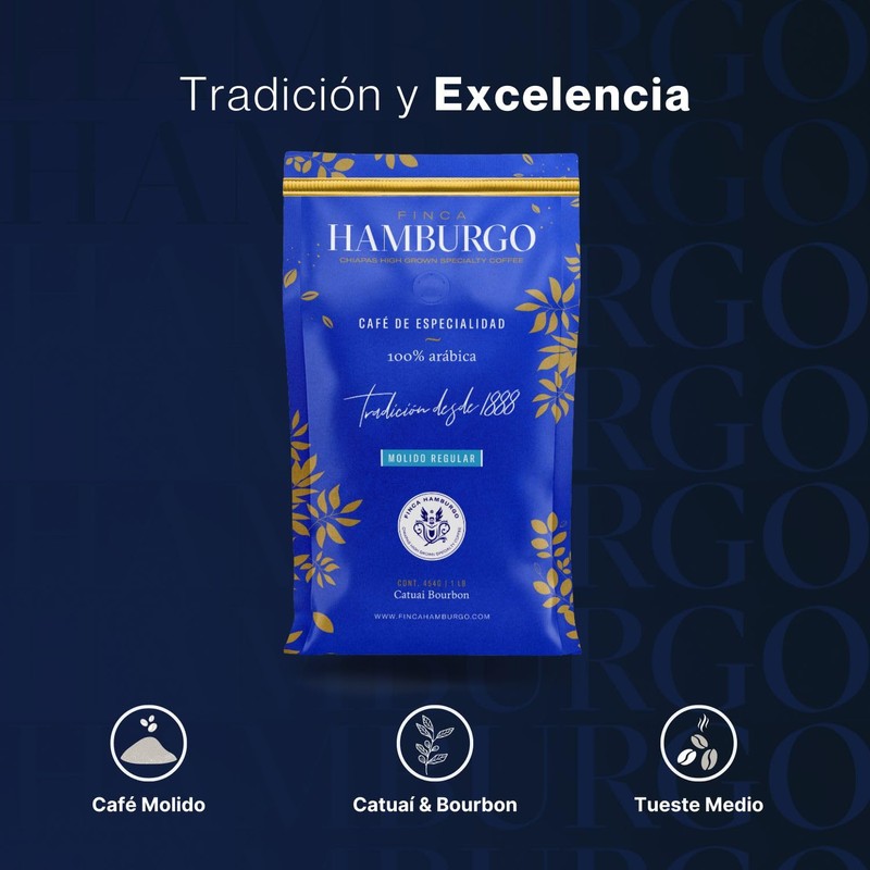 Café Finca Hamburgo - Molido Regular | Catuaí Bourbon 454
