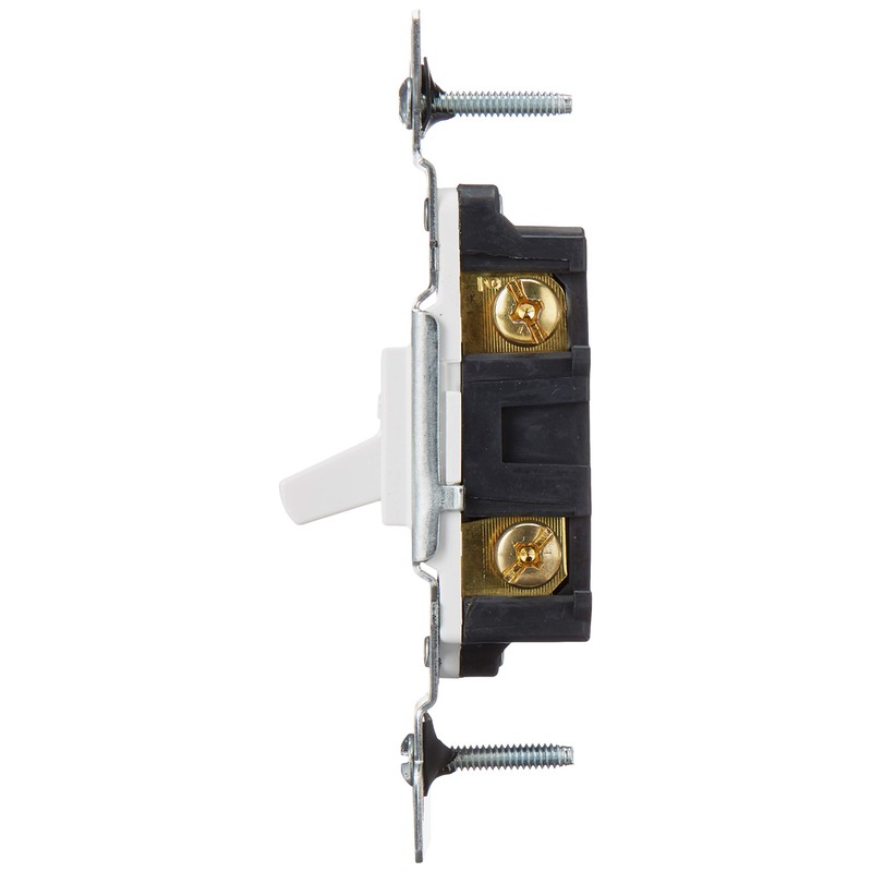 Leviton 15-Amp, 120 Volt, Toggle Framed Single-Pole AC Quiet Switch,