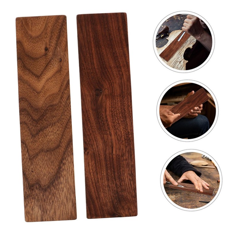 Hohopeti 4pcs Unfinished Walnut Wood Planks for Carving and DIY