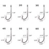 35pcs Fishing Hooks Saltwater Long Shank Hooks O'shaughnessy Stainless Steel