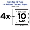 Avery Extra-Wide Ready Index Dividers for 3 Ring Binders, 9-1/4"
