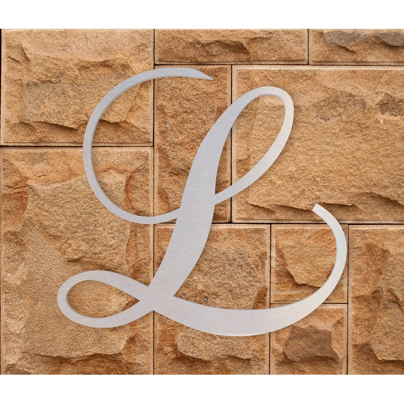 Cursive Metal Letter L, for Front Door, for Above Crib,
