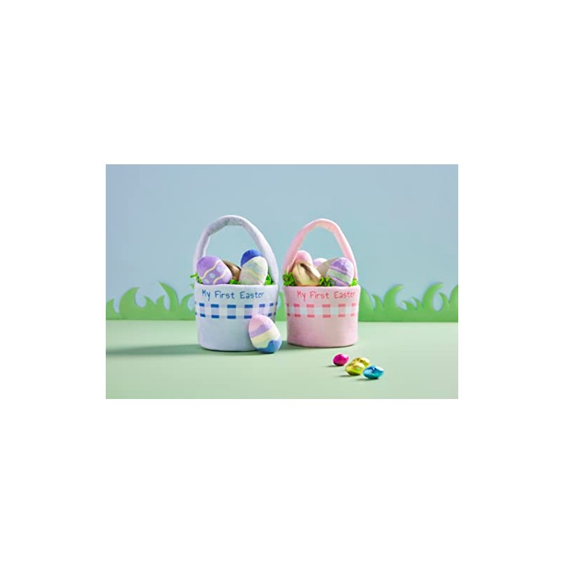 Mud Pie Girls Easter Basket Plush Set