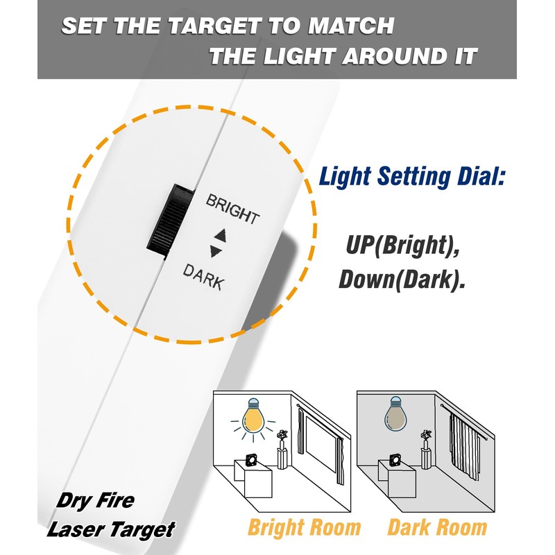 BOOLIT EYE Laser Training Target, Dry Fire Target Safely Dry