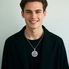 YAFEINI Eye of Horus Necklace 925 Sterling Silver Egypt Ankh Pendant Necklace Egyptian Jewelry for Men Women