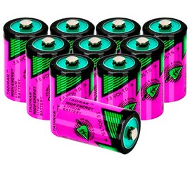 (10 Pack) TL-5902 3.6V 1/2AA ER14250 PLC Lithium Battery Replace for Tad-Iran TL-5902/S TL-2150/S ER14250 SL-350 Non-Rechargeable