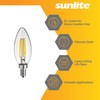 Sunlite 41650 LED Filament B11 Torpedo Tip Chandelier Light Bulb,