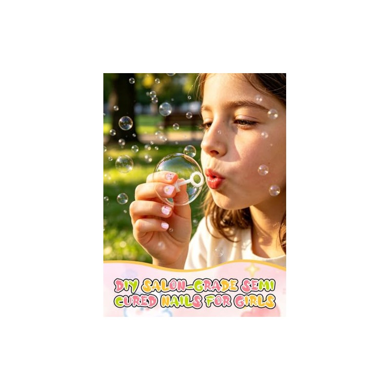 EBANKU - Tiras de uñas de gel semicuradas para niños,