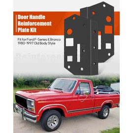 Wujexuhe Car Door Handle Reinforcement Plate Kit Compatible with Ford F-Series & Bronco OBS 1980-1997 Replace F006, Driver Side and Passenger Side (A Pair)