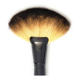 Brocha Rostro Abanico Jumbo Nefertary Cerda Natural Negro Madera