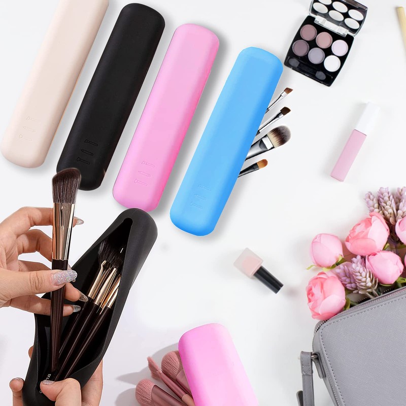 Silicon Make Up Brushes Holder - Portable Travel Makeup Brush