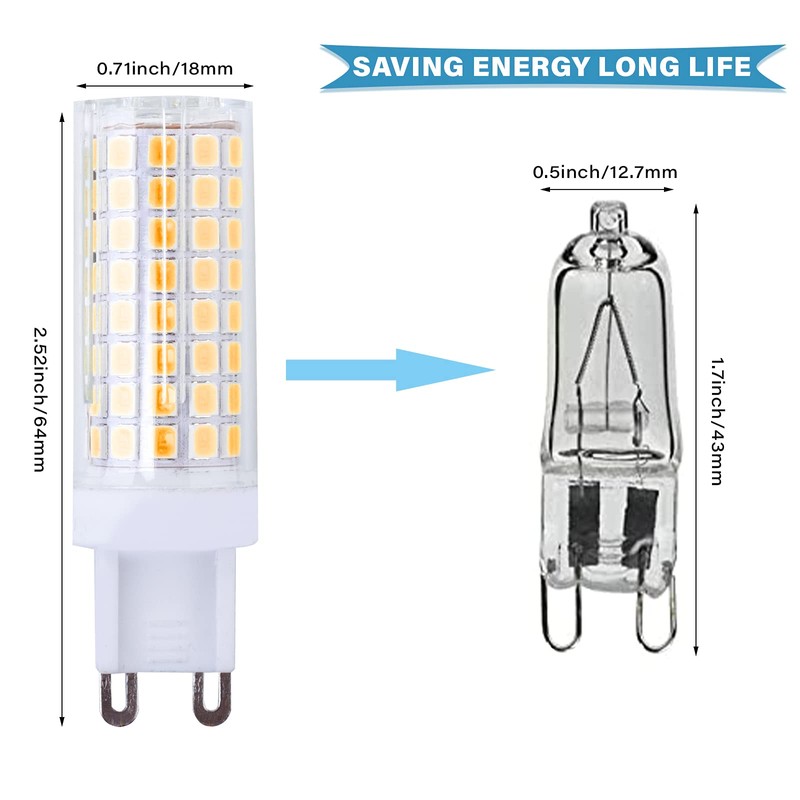 KIMROO 10W G9 LED Bulbs (4 Pack)-102 LEDs 2835 SMD