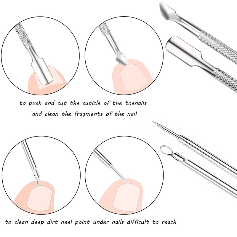 11 Pieces Ingrowing Toenail Kit, Sharp Ingrown Toenail Treatment Tools,