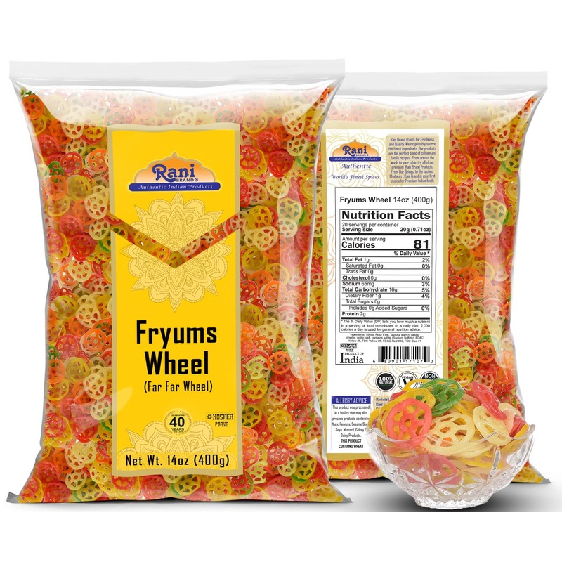 Rani Far Far/Fryums (Wheat & Tapioca Pellet) Wheel Shape 14oz