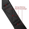 Walquicks 6 Pieces Black Soft Loop Tie Down Straps, Heavy
