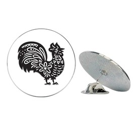 NYC Jewelers Chinese Zodiac Rooster Metal 0.75" Lapel Hat Pin Tie Tack Pinback