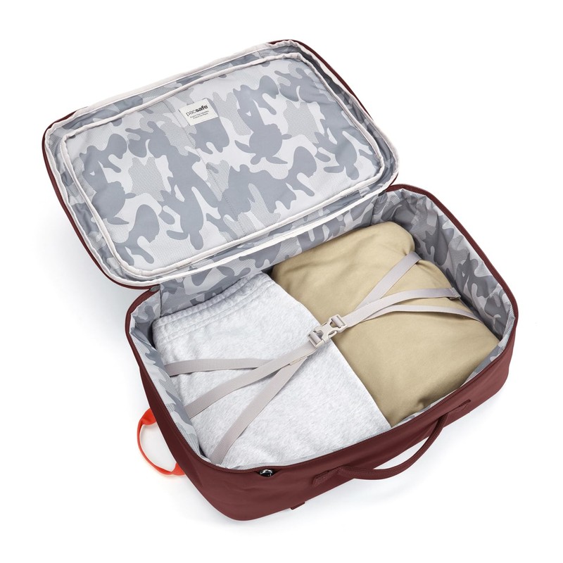 Pacsafe GO Anti Theft 34L Carry-on Backpack, Garnet Red