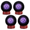 Nupuyai Nupuyai 1.9" Engraved Symbol Obsidian Crystal Ball with Stand,