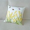 LB Embroidered Pillow Covers 18x18 Inch Set of 2, Reed