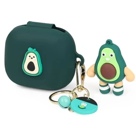Silicone Case for Powerbeats Pro 2 Wireless Earbuds with Doll Lanyard Carabiner, Cute Cartoon Case Cover Protective Shockproof with Multiple Styles of Design for Powerbeats Pro 2 (Avocado)
