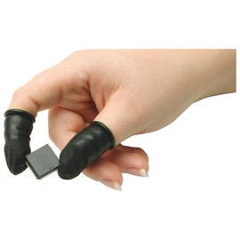 WETEC Finger Cots, Conductive, ESD, Size L (Finger Protection Product Protection) Typical Personal Deflection Resistance: R=g <10^8 Ohm/Colour: Black (Pack of 1,440)