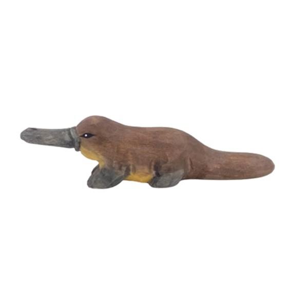 Wudimals - 40825 - Wild Animals, Platypus, Wood, Hand Carved,