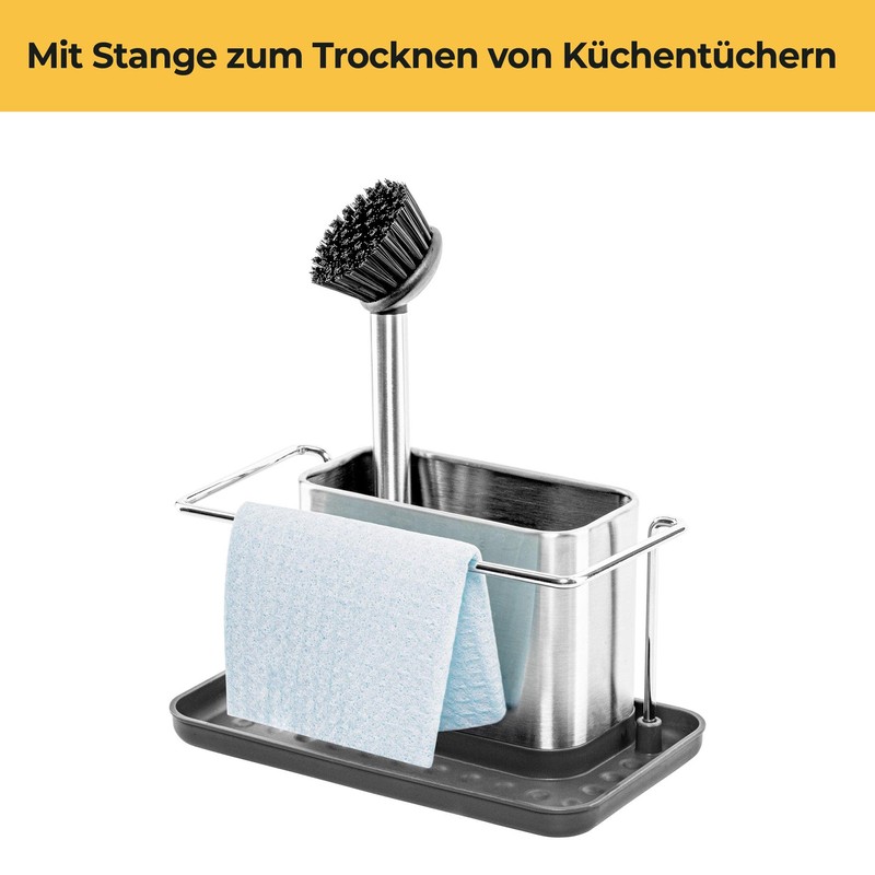 SILBERTHAL Sink Organizer - Stainless Steel - For Dishwashing Liquid