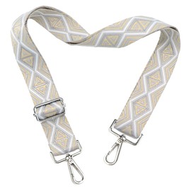 Crossbody Straps for Purses Silver Hardware Purse Strap Wide Shoulder Strap Adjustable Replacement,Retro Jacquard Embroidery for Shoulder Bags