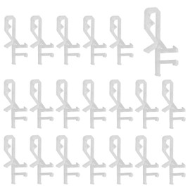 Hidden Valance Clip ZZLZX 20PCS Clear Hidden Channel Valance Clips with a Groove in The Back for Faux and Real Wood Window Blinds, Valance Retainer Holder Clip