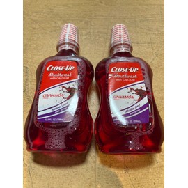 Close-Up 2 Bottles Close Up Mouthwash With Calcium Cinnamon Flavor Alcohol Free 13.5 Oz
