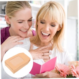 Operitacx Elegant Kraft Paper Envelopes Window 25pcs Self Seal Document Pouches for Invitations Photos and Cards