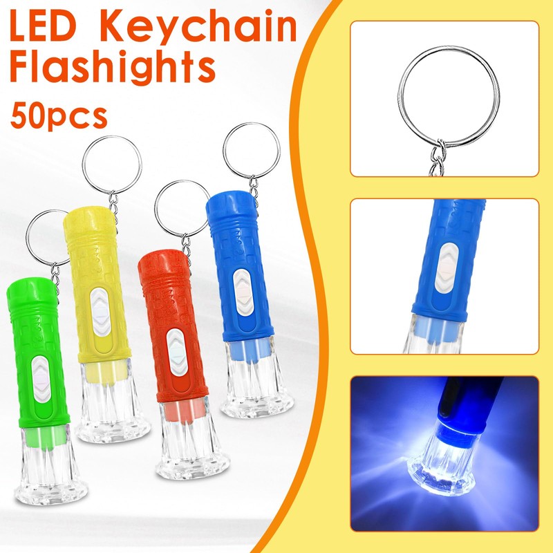 CENNSIOQP 50 Pack Mini Flashlights Compact and Durable 2.55 Inch