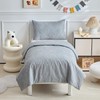 DuShow Cot Bed Duvet Cover Set, Cotton, Grey Line, Toddler