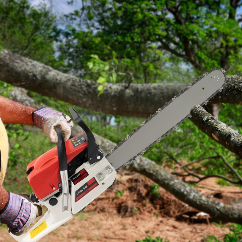 20-Inch Gasoline Chainsaw, 52CC 2000W 2-Stroke Portable Gas Powered Chain