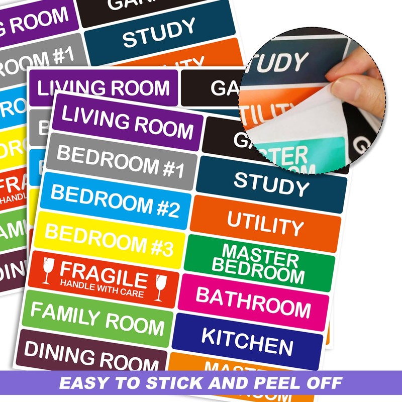 Packing Labels for Moving House 280pcs Colour Coded Stickers Home