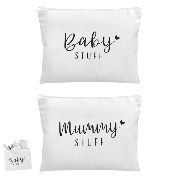 2 Pcs Mother to Be Gifts Canvas Pouch,Mum to Be