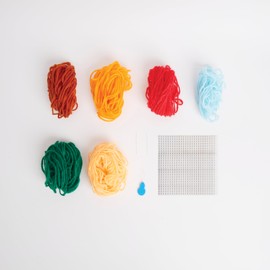 Royal Horticultural Society Mini Cross Stitch Kit Home Grown Patterns, For Kids, Beginners Stitching Crafts, Cross-Stitch, Embroidery Starter Crafts, Accessories Includes Yarn, Canvas, Needle, Threads