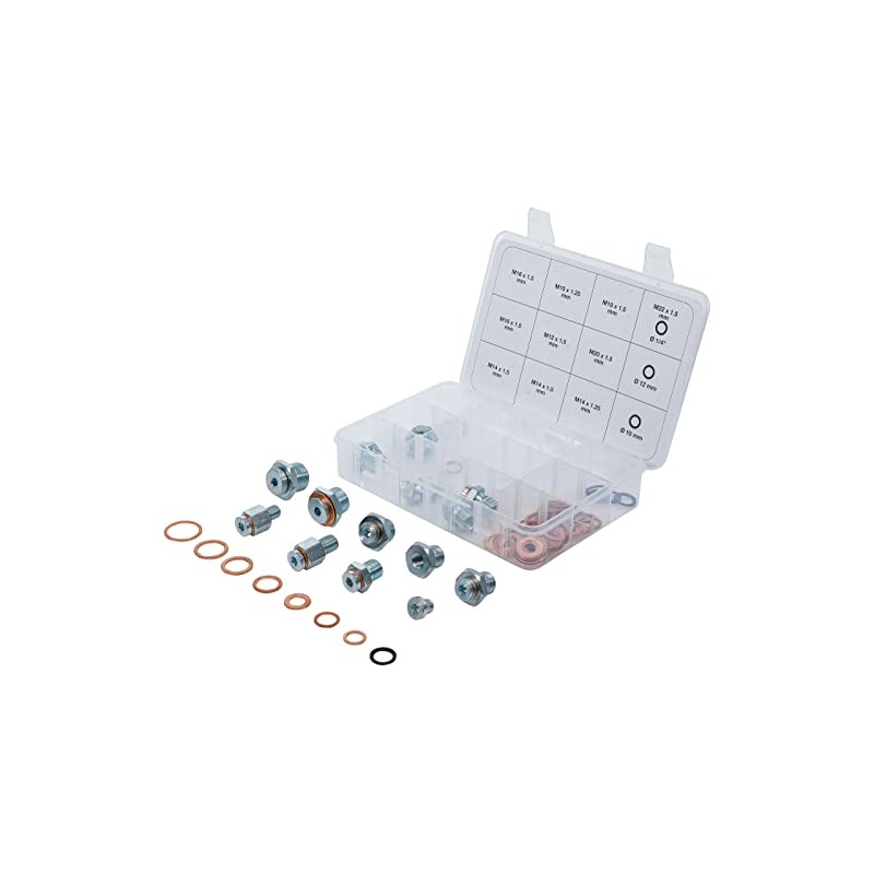 BGS 70184 Oil Drain Plug Repair Assortment 63-Piece Set