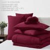 CozyLux Red Comforter Full Size Sets 7 Pieces Burgundy Bedding