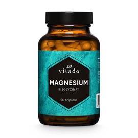 Magnesium Kapseln hochdosiert - 100mg elementares Magnesium als Magnesium Glycinat - 90 Kapseln im Glas - Laborgeprüft - Vegan