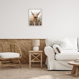 Stupell Industries Cattle & Garden Fence Gray Framed Giclee Wall Art Design by Arlington Prints, 16 x 20