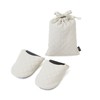 Francfranc Quilted Pocket Room Shoes, white
