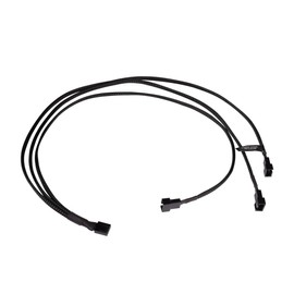 Alphacool 18681 Y-Splitter 4-Pin to 3x 4-Pin PWM 60 cm Modding Cable Sleeved Black